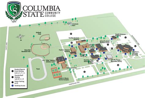 columbia state columbia campus map